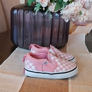 Vans Size 6c Pink Checkered